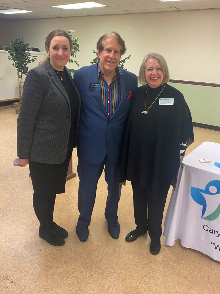 Elizabeth Forspan, Mark Krieger and Caryn Isaacs at a presentaion